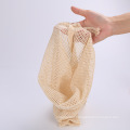 Eco-friendly Reusable Washable Organic Cotton Mesh Vegetables Fruit Storage Bags for Kitchen Shopping Bag with Drawstring